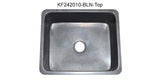 24" Smoke Brown Limestone Farmhouse Kitchen Sink, Reversible, KF242010-BLN