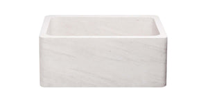 Alternate Image for 24" Stone Farmhouse Kitchen Sink, Smooth Reversible Apron Front, Crema Lyon Limestone, Beige, KF242010-CL