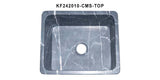 24" Charcoal Marquina Soapstone Farmhouse Kitchen Sink, Reversible, KF242010-CMS