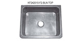 24" Smoke Brown Limestone Farmhouse Kitchen Sink, Floral Carving Front, KF242010-F2-BLN