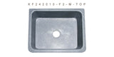 Mercury Granite 24" Stone Farmhouse Sink, Gray, KF242010-F2-M