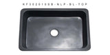 Black Lava 30" Stone Farmhouse Sink, Black, KF302010SB-NLP-BL - The Sink Boutique