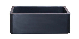 Alternate Image for 30" Stone Farmhouse Sink, Smooth Reversible Apron Front, Black Lava, Black, KF302010SB-NLP-BL