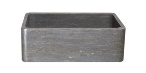 Alternate Image for 30" Smoke Brown Limestone Farmhouse Kitchen Sink, Single Bowl, Reversible, KF302010SB-NLP-BLN