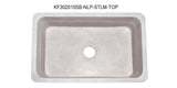 30" Stratus Marble Stone Farmhouse Kitchen Sink, Single Bowl, Reversible, KF302010SB-NLP-STLM