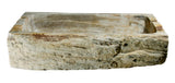 Allstone Group Beige, Taupe Petrified Wood Farmhouse Kitchen Sink KF33178SB-PEWD-4 Front