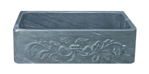 Alternate Image for 33" Soapstone Farmhouse Sink, Design Apron Front, Charcoal Marquina, KF332010SB-F2-CMS