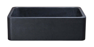 Alternate Image for 33" Stone Farmhouse Kitchen Sink, Smooth Reversible Apron Front, Black Lava, Black, KF332010SB-NLP-BL