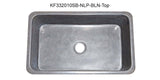 33" Smoke Brown Limestone Farmhouse Kitchen Sink, Single Bowl, Reversible, KF332010SB-NLP-BLN