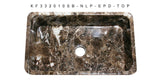 Emperador Dark Marble 33" Stone Farmhouse Sink, Brown, KF332010SB-NLP-EPD - The Sink Boutique