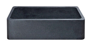 Alternate Image for 36" Stone Farmhouse Kitchen Sink, Smooth Reversible Apron Front, Black Granite, Black, KF362010SB-NLP-BK