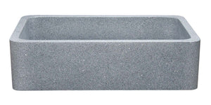 Alternate Image for 36" Stone Farmhouse Kitchen Sink, Smooth Reversible Apron Front, Mercury Granite, Gray, KF362010SB-NLP-M