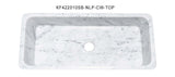42" Carrara White Marble Farmhouse Kitchen Sink, Single Bowl, Reversible, KF422010SB-NLP-CW
