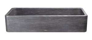 Alternate Image for 48" Smoke Brown Limestone Farmhouse Kitchen Sink, Single Bowl, Reversible, KF482010SB-NLP-BLN