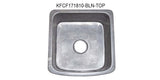 17" Smoke Brown Limestone Farmhouse Kitchen Sink, Curved Front, Reversible, KFCF171810-BLN