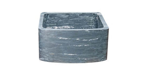 Alternate Image for 17" Soapstone Farmhouse Sink, Curved Reversible Apron Front, Charcoal Marquina, KFCF171810-CMS