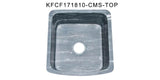 17" Soapstone Farmhouse Sink, Curved Reversible Apron Front,  Charcoal Marquina, KFCF171810-CMS - The Sink Boutique