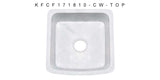 Carrara Marble 17" Stone Farmhouse Sink, White, KFCF171810-CW - The Sink Boutique