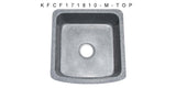 Mercury Granite 17" Stone Farmhouse Sink, Gray, KFCF171810-M - The Sink Boutique