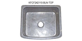 24" Smoke Brown Limestone Farmhouse Kitchen Sink, Curved Front, Reversible, KFCF242110-BLN
