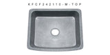 Mercury Granite 24" Stone Farmhouse Sink, Gray, KFCF242110-M