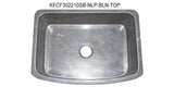30" Smoke Brown Limestone Farmhouse Kitchen Sink, Curved Front, Single Bowl, Reversible, KFCF302210SB-NLP-BLN
