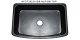 Black Basalt 33" Stone Farmhouse Kitchen Sink, KFCF332210SB-NLP-BB Top View