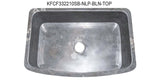 33" Smoke Brown Limestone Farmhouse Kitchen Sink, Curved Front, Single Bowl, Reversible, KFCF332210SB-NLP-BLN