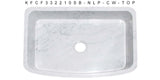 Carrara Marble 33" Stone Farmhouse Sink, White, KFCF332210SB-NLP-CW - The Sink Boutique