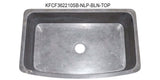 36" Smoke Brown Limestone Farmhouse Kitchen Sink, Curved Front, Single Bowl, Reversible, KFCF362210SB-NLP-BLN