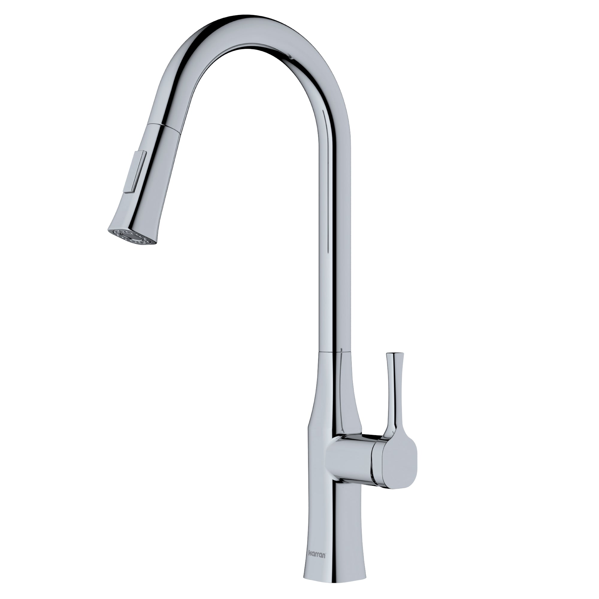 Karran Standerton 1.8 GPM Single Lever Handle Lead-free Brass ADA Kitchen Faucet, Pull-Down Kitchen, Chrome, KKF140C