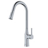 Karran Standerton 1.8 GPM Single Lever Handle Lead-free Brass ADA Kitchen Faucet, Pull-Down Kitchen, Chrome, KKF140C