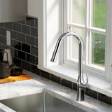 Karran Standerton 1.8 GPM Single Lever Handle Lead-free Brass ADA Kitchen Faucet, Pull-Down Kitchen, Chrome, KKF140C