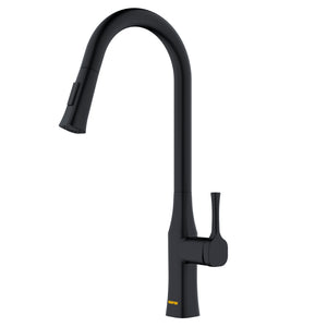 Alternate Image for Karran Standerton 1.8 GPM Single Lever Handle Lead-free Brass ADA Kitchen Faucet, Pull-Down Kitchen, Matte Black, KKF140MB