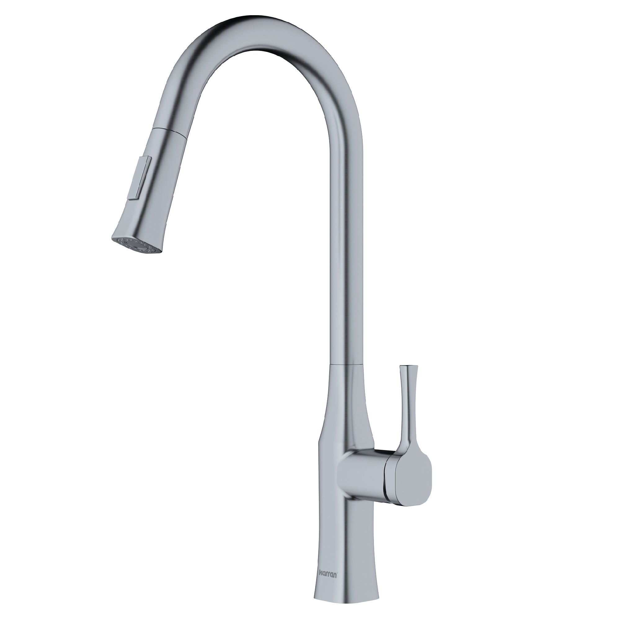 Karran Standerton 1.8 GPM Single Lever Handle Lead-free Brass ADA Kitchen Faucet, Pull-Down Kitchen, Stainless Steel, KKF140SS