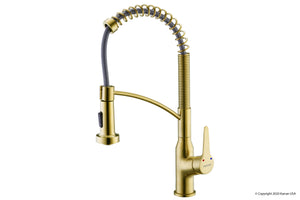 Alternate Image for Karran Scottsdale Single Lever Handle Lead-free Brass ADA Kitchen Faucet, Pull Down, Brushed Gold, KKF210BG