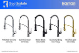 Karran Scottsdale Single Lever Handle Lead-free Brass ADA Kitchen Faucet, Pull Down, Gun Metal Grey, KKF210GG