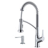 Karran Scottsdale 1.8 GPM Single Lever Handle Lead-free Brass ADA Kitchen Faucet, Pull-Down Kitchen, Chrome, KKF210SD35C