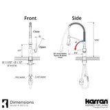 Karran Scottsdale 1.8 GPM Single Lever Handle Lead-free Brass ADA Kitchen Faucet, Pull-Down Kitchen, Chrome, KKF210SD35C