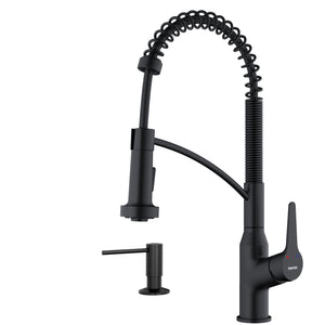 Alternate Image for Karran Scottsdale 1.8 GPM Single Lever Handle Lead-free Brass ADA Kitchen Faucet, Pull-Down Kitchen, Matte Black, KKF210SD35MB