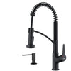 Karran Scottsdale 1.8 GPM Single Lever Handle Lead-free Brass ADA Kitchen Faucet, Pull-Down Kitchen, Matte Black, KKF210SD35MB