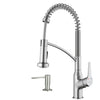 Karran Scottsdale 1.8 GPM Single Lever Handle Lead-free Brass ADA Kitchen Faucet, Pull-Down Kitchen, Stainless Steel, KKF210SD35SS