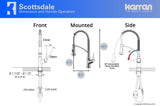 Karran Scottsdale Single Lever Handle Lead-free Brass ADA Kitchen Faucet, Pull Down, Stainless Steel, KKF210SS