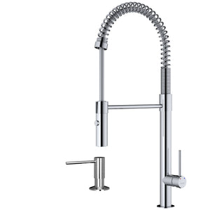 Alternate Image for Karran Bluffton 1.8 GPM Single Lever Handle Lead-free Brass ADA Kitchen Faucet, Pull-Down Kitchen, Chrome, KKF220SD35C