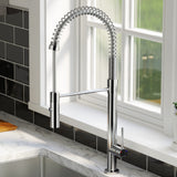 Karran Bluffton 1.8 GPM Single Lever Handle Lead-free Brass ADA Kitchen Faucet, Pull-Down Kitchen, Chrome, KKF220SD35C