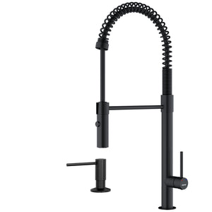 Alternate Image for Karran Bluffton 1.8 GPM Single Lever Handle Lead-free Brass ADA Kitchen Faucet, Pull-Down Kitchen, Matte Black, KKF220SD35MB