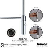 Karran Bluffton 1.8 GPM Single Lever Handle Lead-free Brass ADA Kitchen Faucet, Pull-Down Kitchen, Stainless Steel, KKF220SD35SS