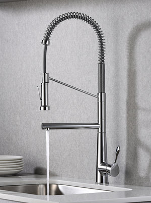 Alternate Image for Karran Tumba Single Lever Handle Lead-free Brass ADA Kitchen Faucet, Pull Down, Chrome, KKF230C
