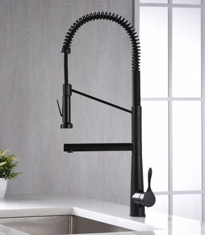 Alternate Image for Karran Tumba Single Lever Handle Lead-free Brass ADA Kitchen Faucet, Pull Down, Matte Black, KKF230MB