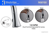 Karran Weybridge Single Lever Handle Lead-free Brass ADA Kitchen Faucet, Pull Down, Chrome, KKF240C